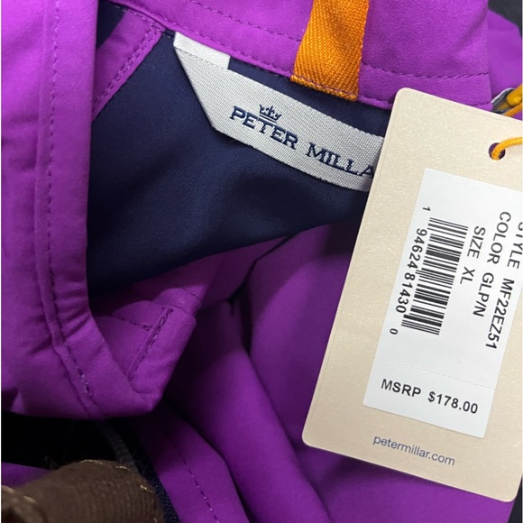 Peter Millar NWT Zippered Vest Mens XL Pink & Blue $178 Hyperlight Fuse - Picture 8 of 8